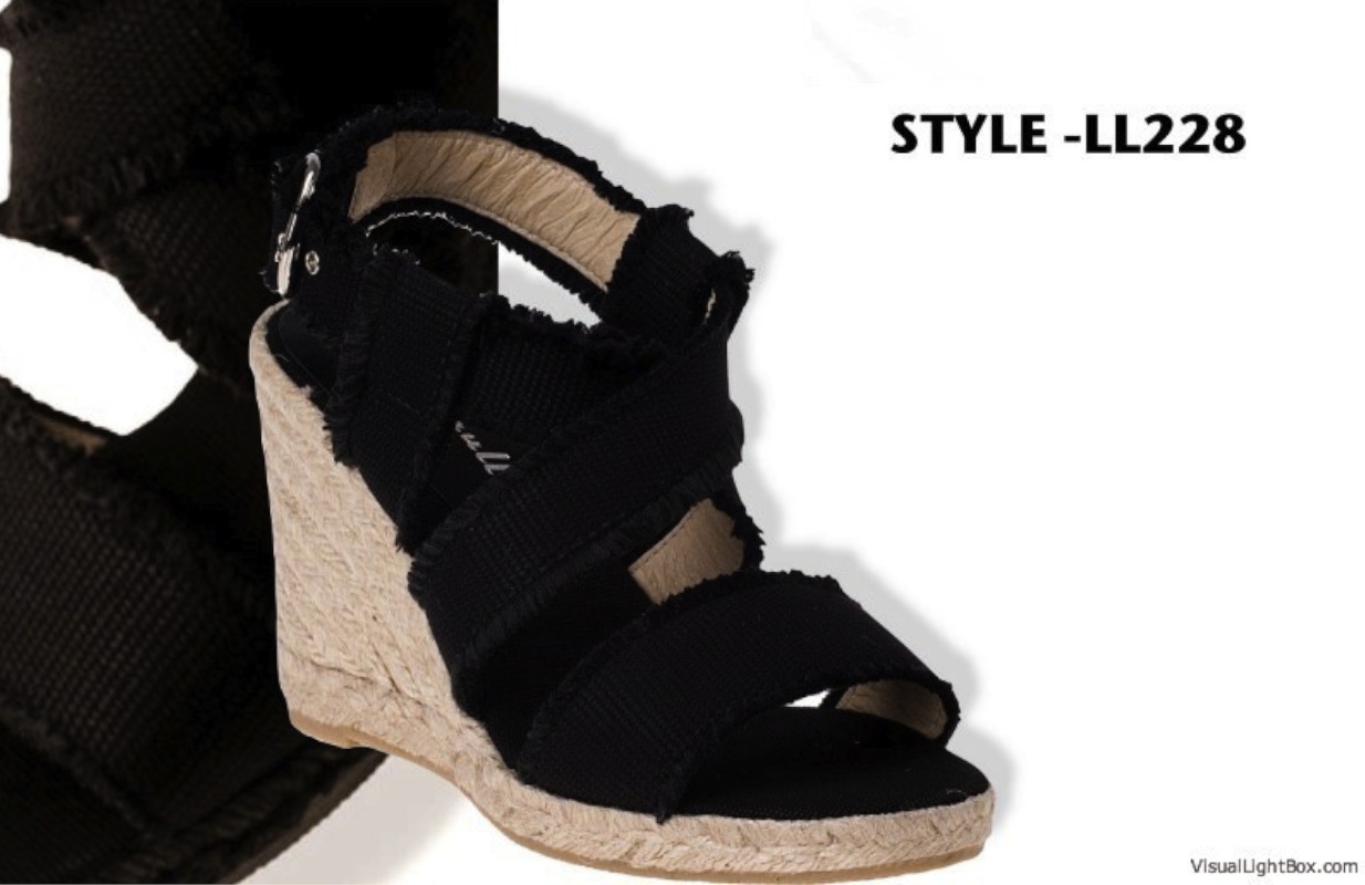 Schwarze Espadrilles aus Canvas für Damen