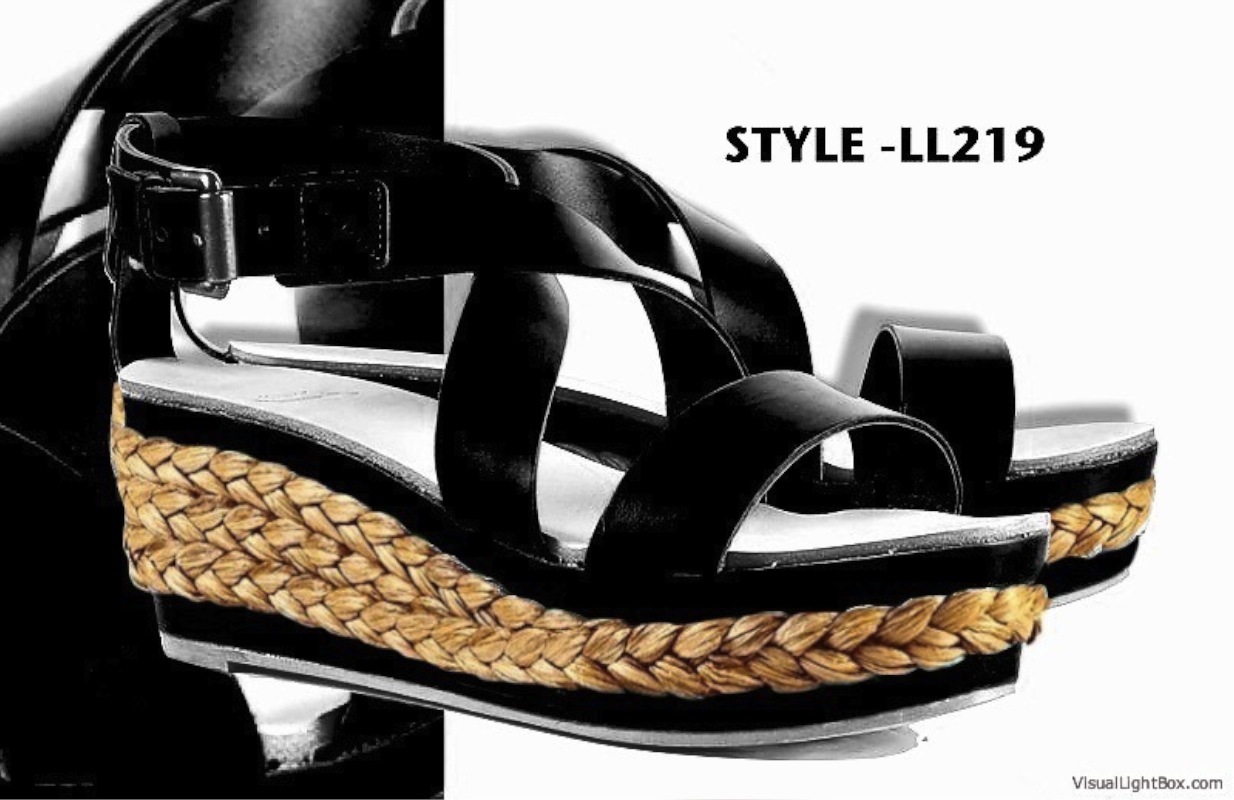 Espadrilles aus Leder für Damen mit Plateausohle