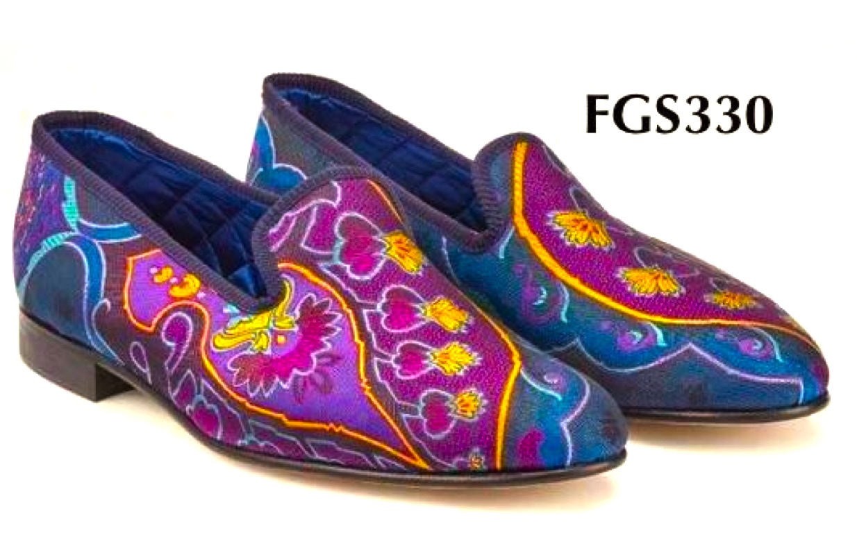 Bedruckte Seiden-Damen-Loafer