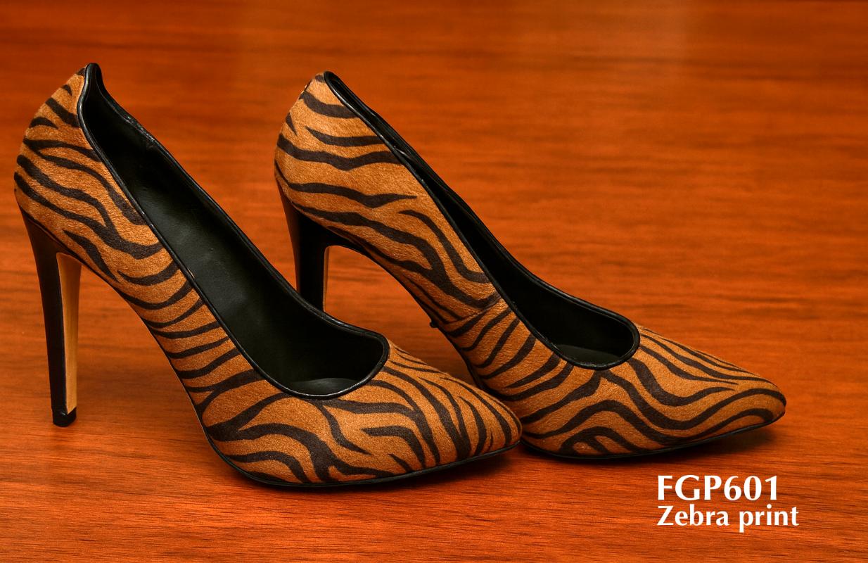 FGP601-Zebra-Streifen-Pumps mit hohem Absatz