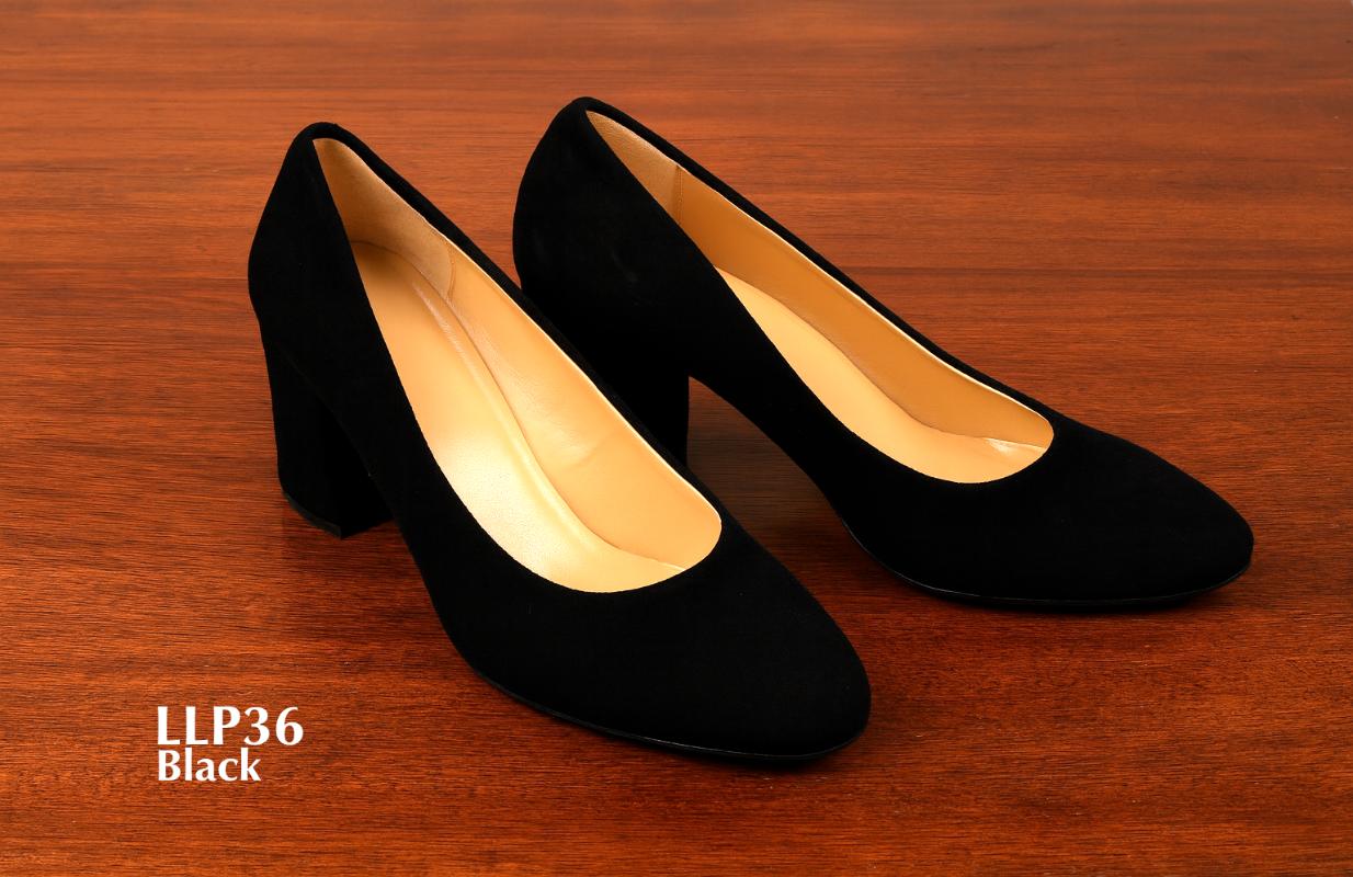 LLP36-Pumps mit runder Zehenpartie und Blockabsatz