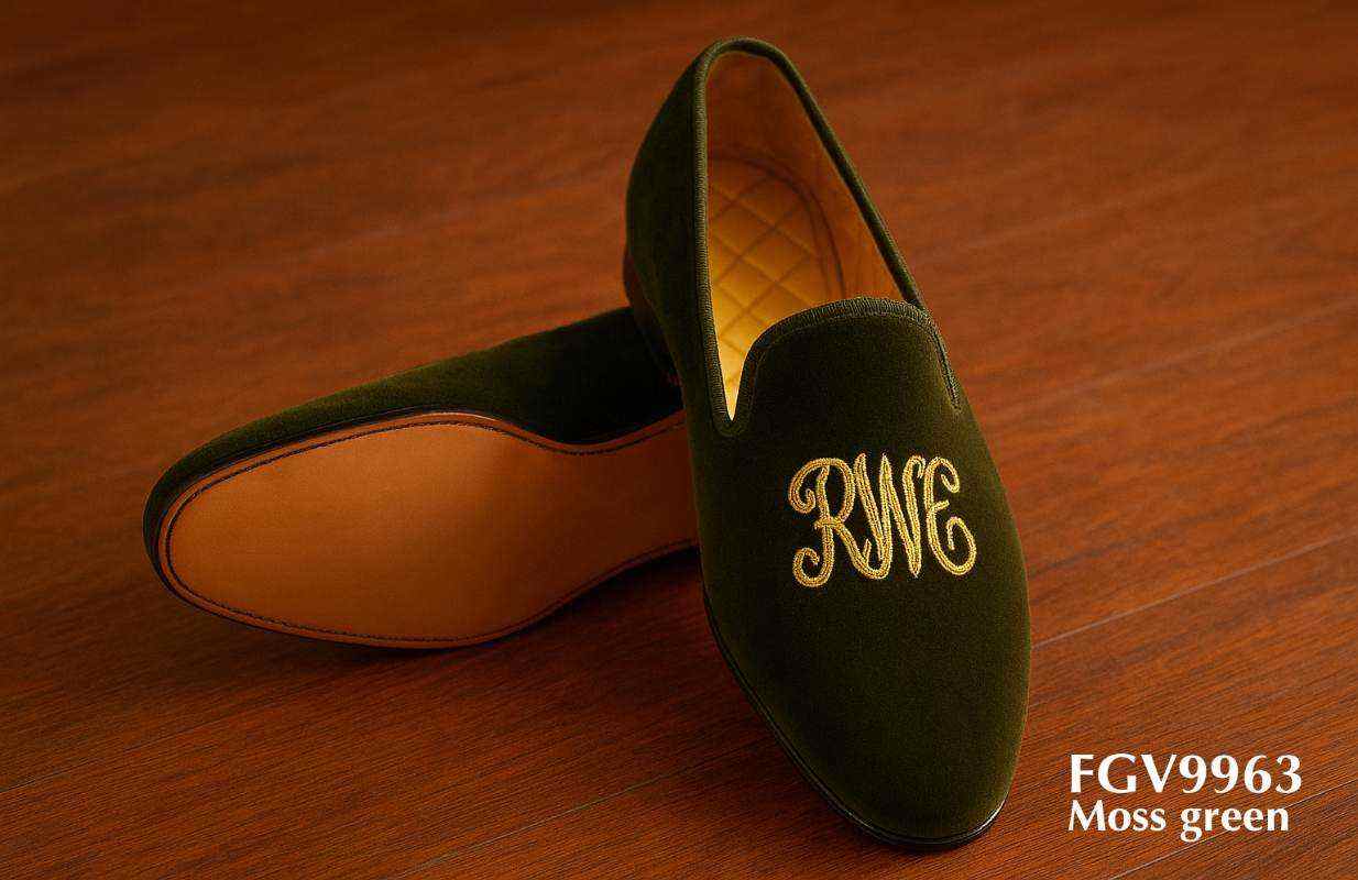 FGV9963-Moss-Green-velvet-loafers