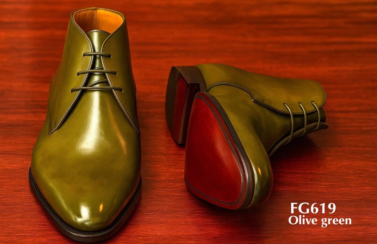 FG619-olivgrün Herren-Chukka-Stiefel