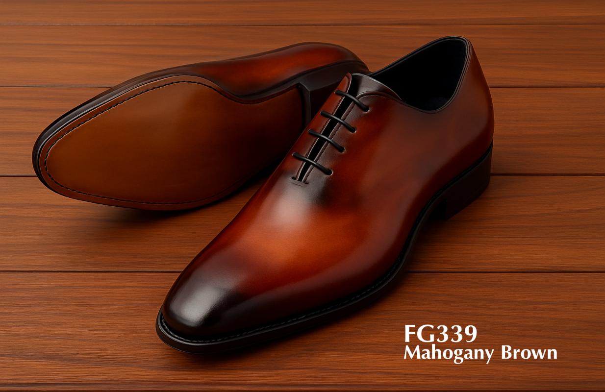 zweifarbig handbemalter Patina Lederschuh