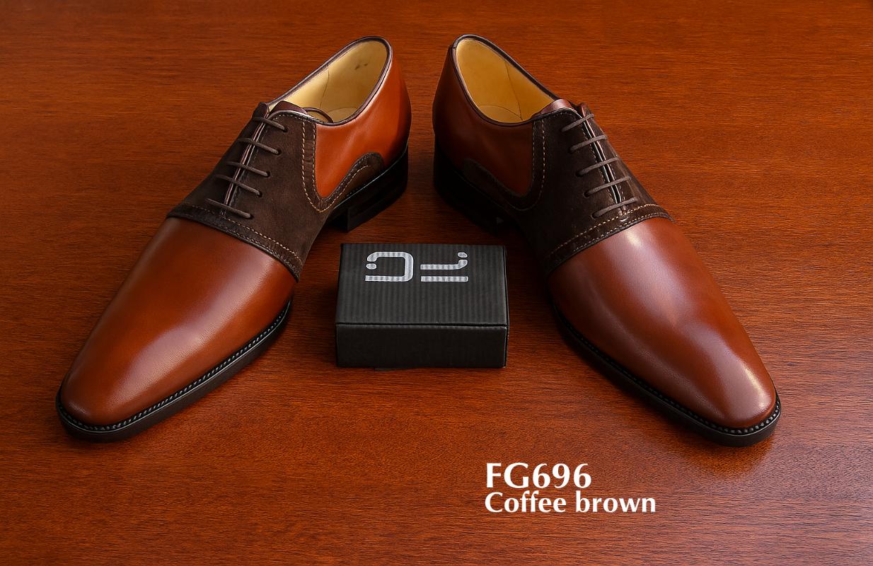 kaffeebrauner Spectator Lederschuh