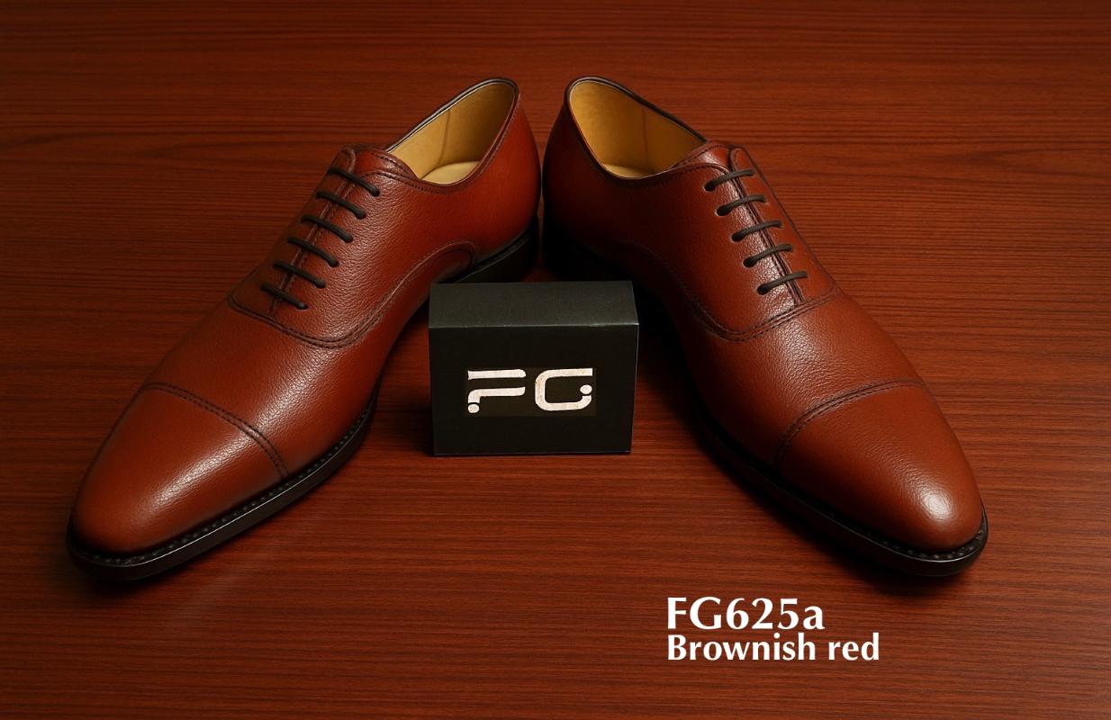 braunrot Cap-Toe Lederschuh