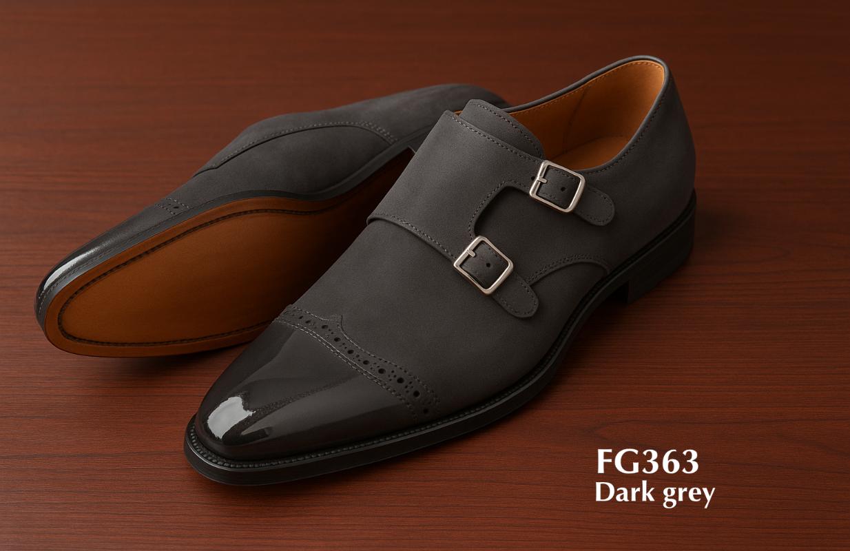 FG363-Monkstrap-Schuhe-Leder-Captoe-dunkelgrau
