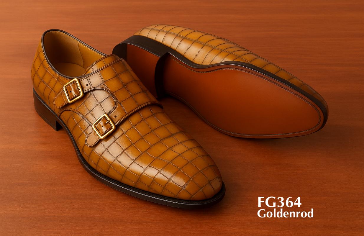 FG364-Monkstrap-Schuhe-aus-Kroko-Leder-goldenrod