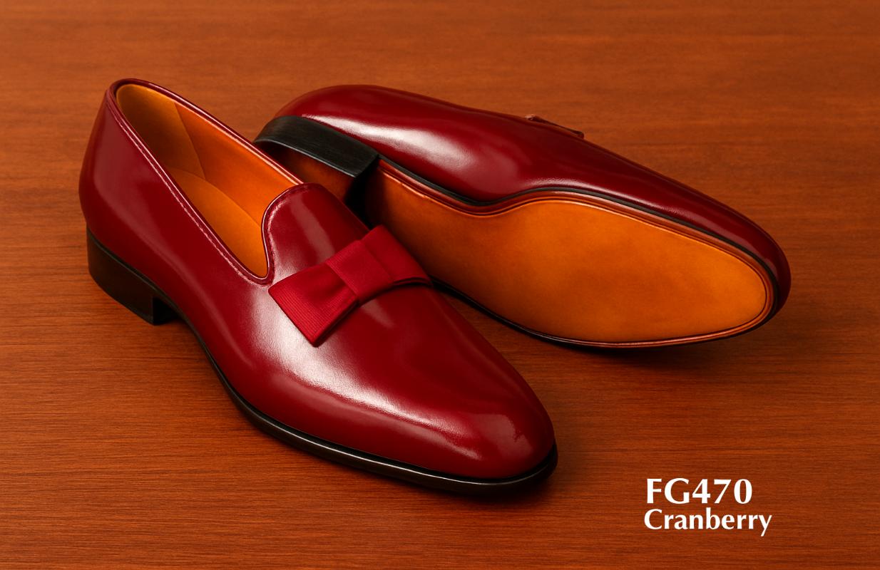 FG470-Cranberry-Schleifen-Lederslipper