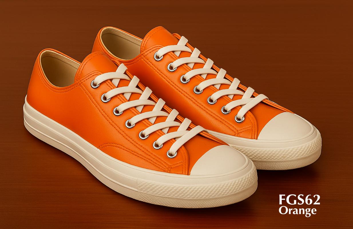 FGS62 orangefarbene Ledersneaker